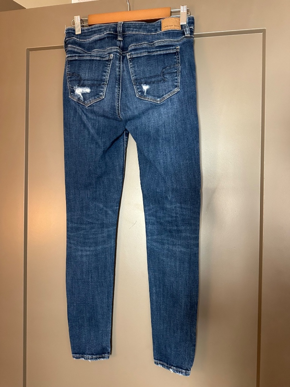 American Eagle Ripped Jeans Size 4 Distressed Patched Denim - Picture 2 of 4